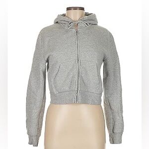 Brandy Melville Gray Zip-Up Hoodie